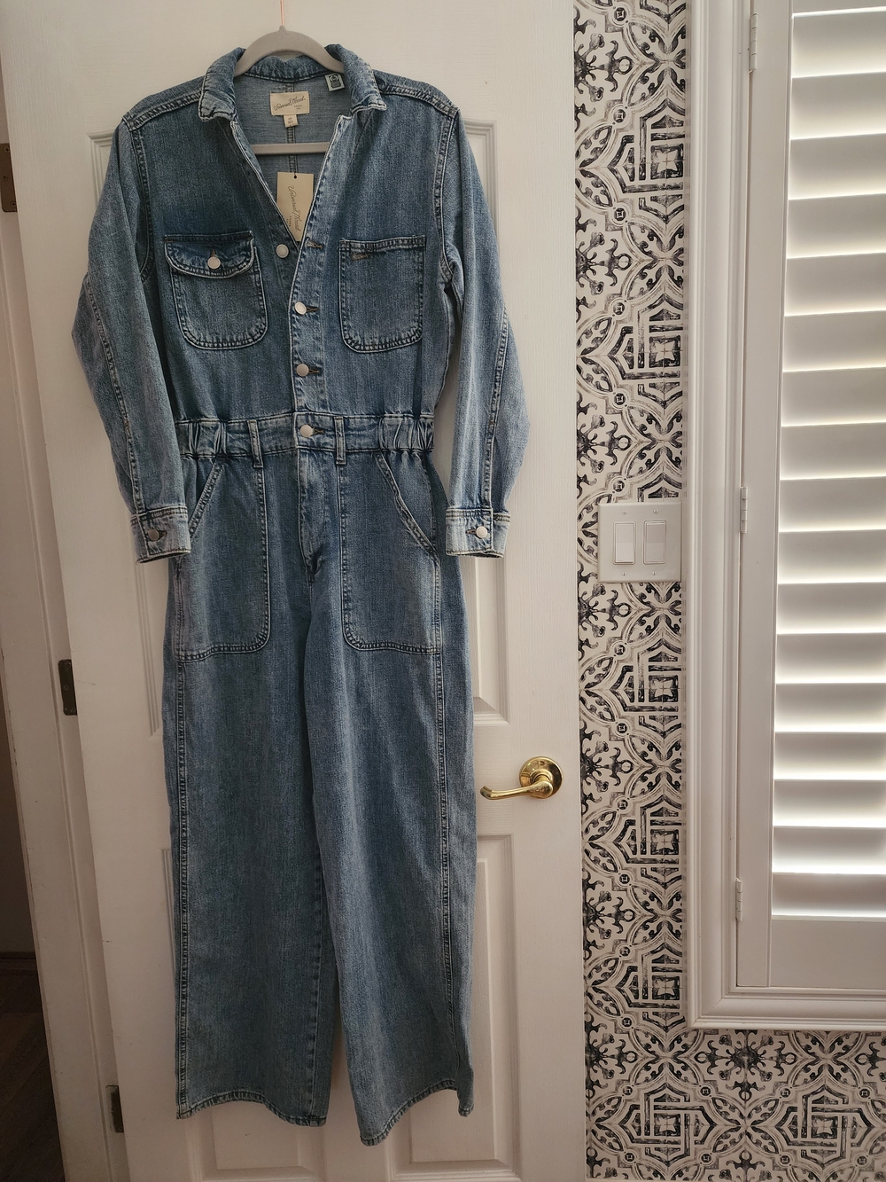 Universal Thread Light Blue Denim Women's Jumpsuit Overalls - NWT Size 8
